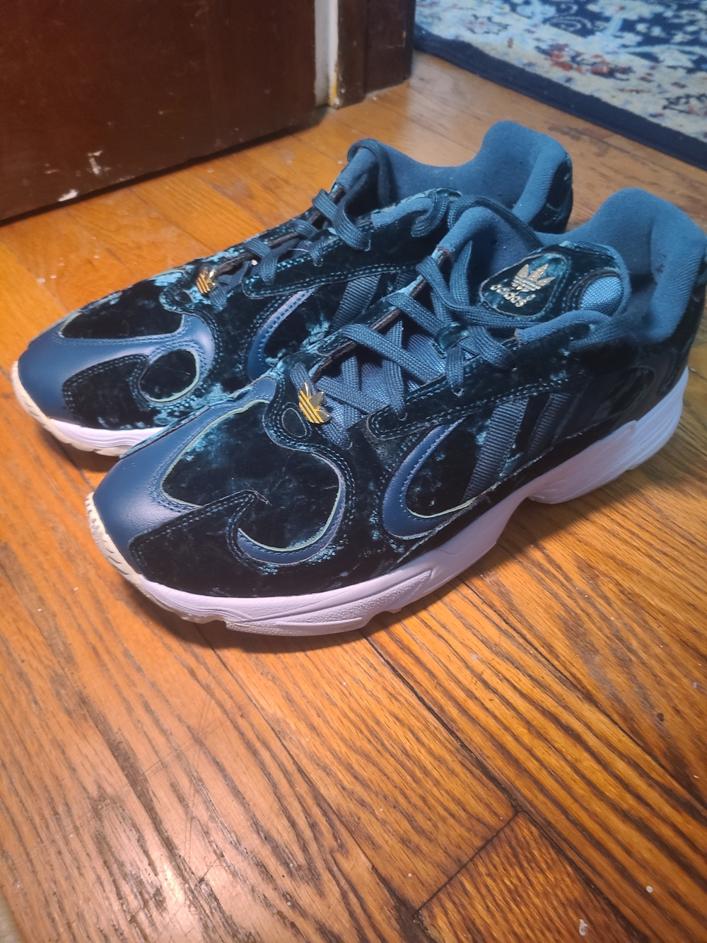 Adidas Yung-1 High Res Aqua Green Velvet Size 13